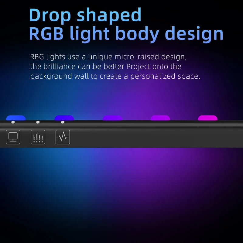 Smart RGB Monitor Light Bar Led Lights Wifi Dimmable Setup Gaming Room Decor Lightbar PC Screen Hanging Remote Control Desk Lamp