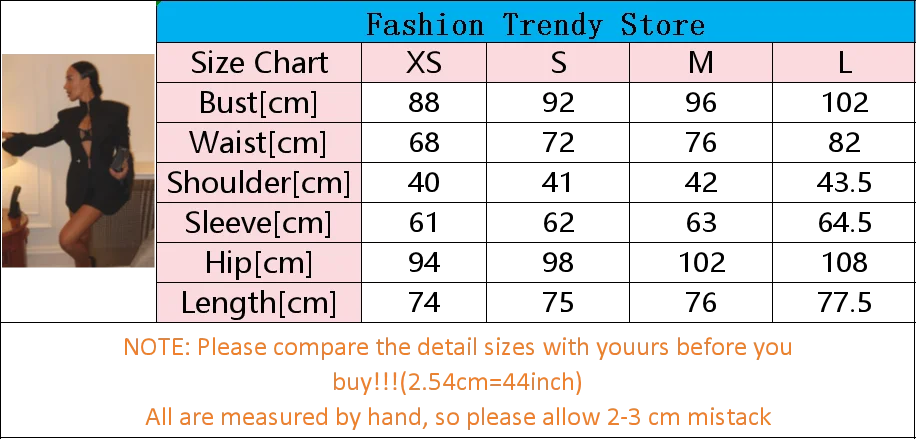 Sexy Black Hollow Blazer Dress Women Elegant Full Sleeve Shoulder Pads Cinched-waist Mini Dress 2026 Lady Evening Party Wear New
