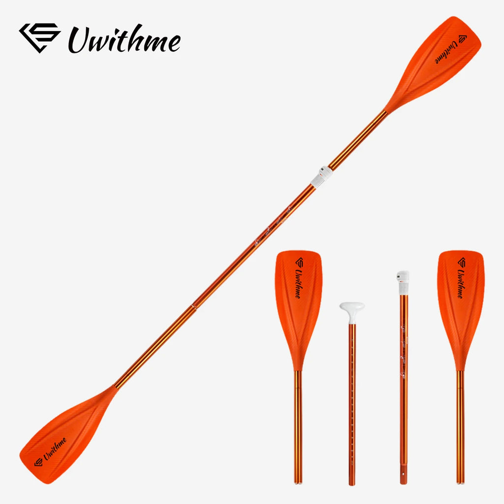 4-Piece Dual-Purpose Adjustable SUP Paddle, Single & Double Ended Detachable Kayak Paddle for Stand Up Paddle Board Surfing Oar