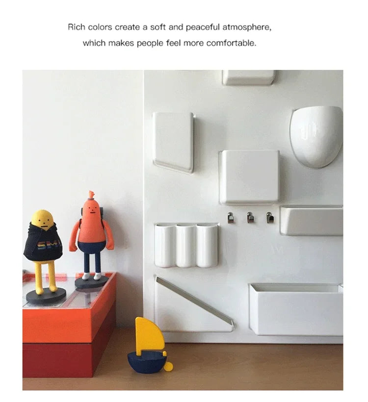 Wall Holder Offices Kitchens Organizer Desktop Shelf Nordic Wall Storage Rack Organiser For Workshops Bathrooms Children's Rooms