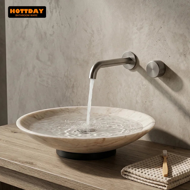 Wash Mixer Hot And Cold Water Wall Mounted Bathroom Basin Faucet Sink Tap Spout Bath Single Handle Ceramic Cartridge Crane