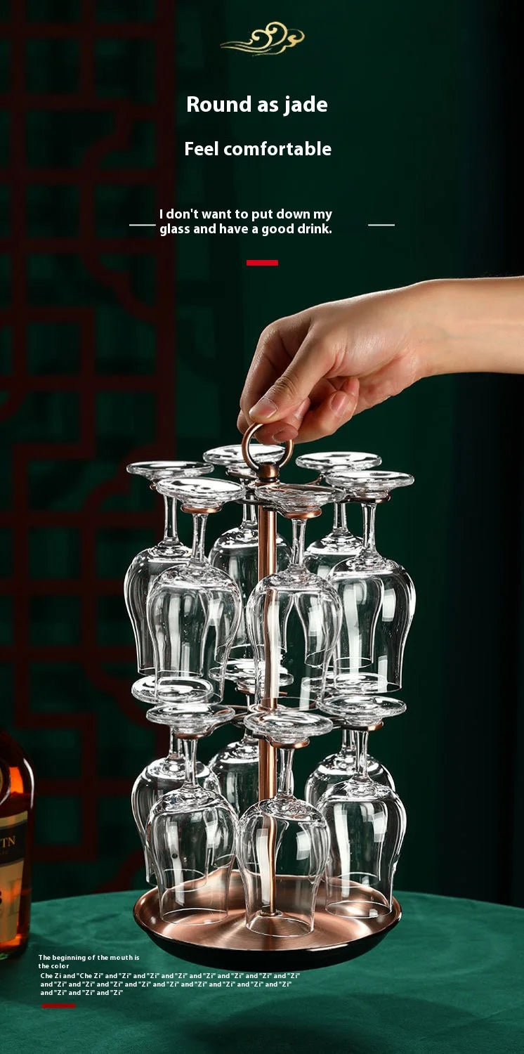 125ML Whiskey Crystal Glass Family Banquet Wine Cup Luxury Brandy Wine Glass Thick Bottom Glass Bar Party Wine Set