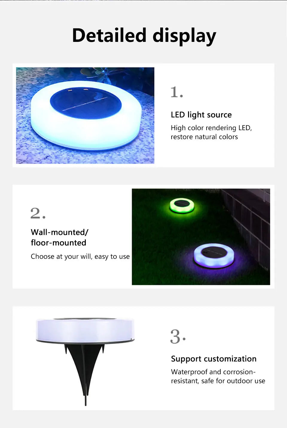 4PCS Solar Fog Geographic Lights Outdoor Lawn Lights Waterproof Lawn Lights Landscape Decorative Garden Stairs Lights