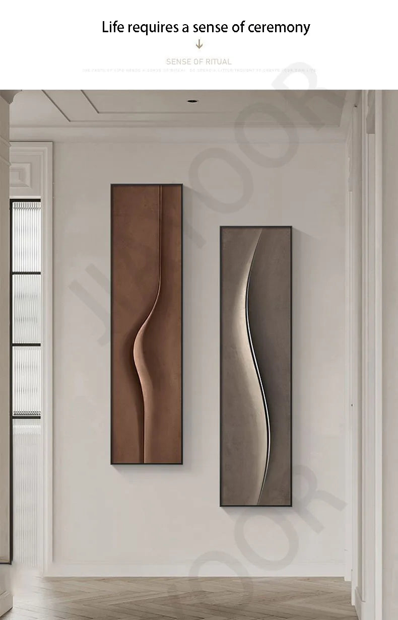 Modern Light Luxury Corridor Hanging Painting Interior Entrance Decoration  Simple Abstract Long Strip Vertical LED Wall Lamp