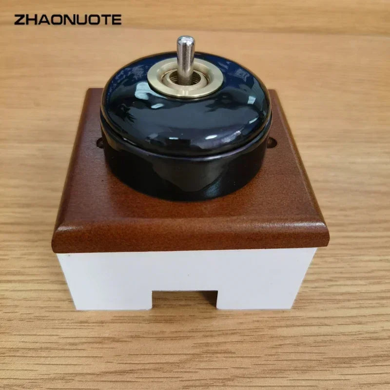 High Quality Retro Ceramic Round Toggle Switch 1 Ｗay 2 Way Control Wall Light Switch