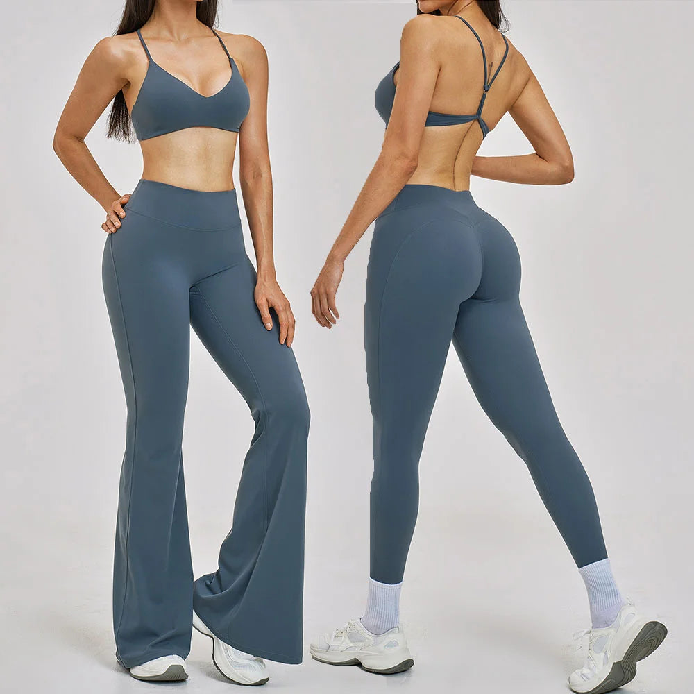 Yoga Set 2PCS Women's Clothes Sports Outfits Fitness Tracksuit Gym Shockproof Workout Clothing Female Fitness Suit Athletic Wear