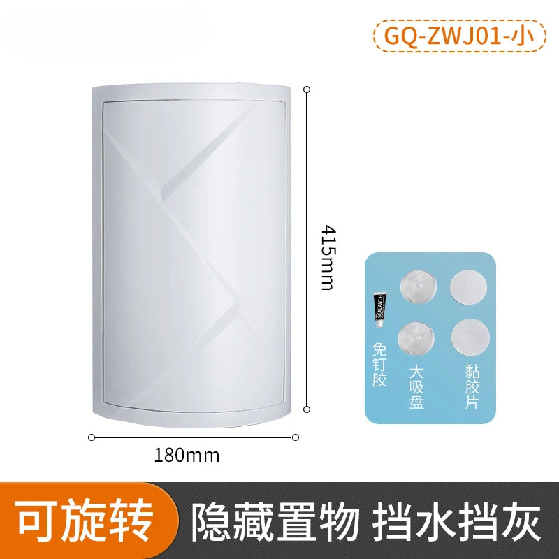 Non porous corner cabinet bathroom corner multifunctional wall mounted storage rack