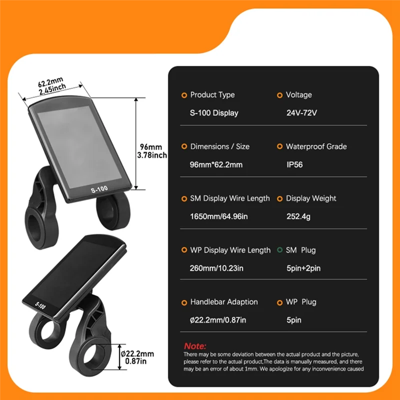ABHT-Ebike Sine Wave Controller 36/48/52V 40A Brushless Controller And S-100 LCD Color Display E-Scooter Parts
