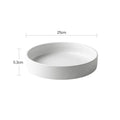 Simple black and white deep plate soup plate Western dish round dish salad plate frosted ceramic large baked household