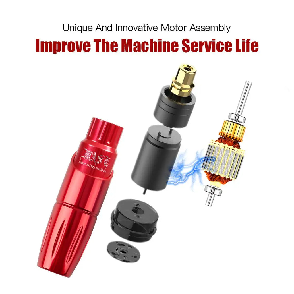 Mast Tour Tattoo Machine Permanent Makeup Pen Wireless Battery Coreless Motor Professional Rotary Cartridges Gun for PMU Artist