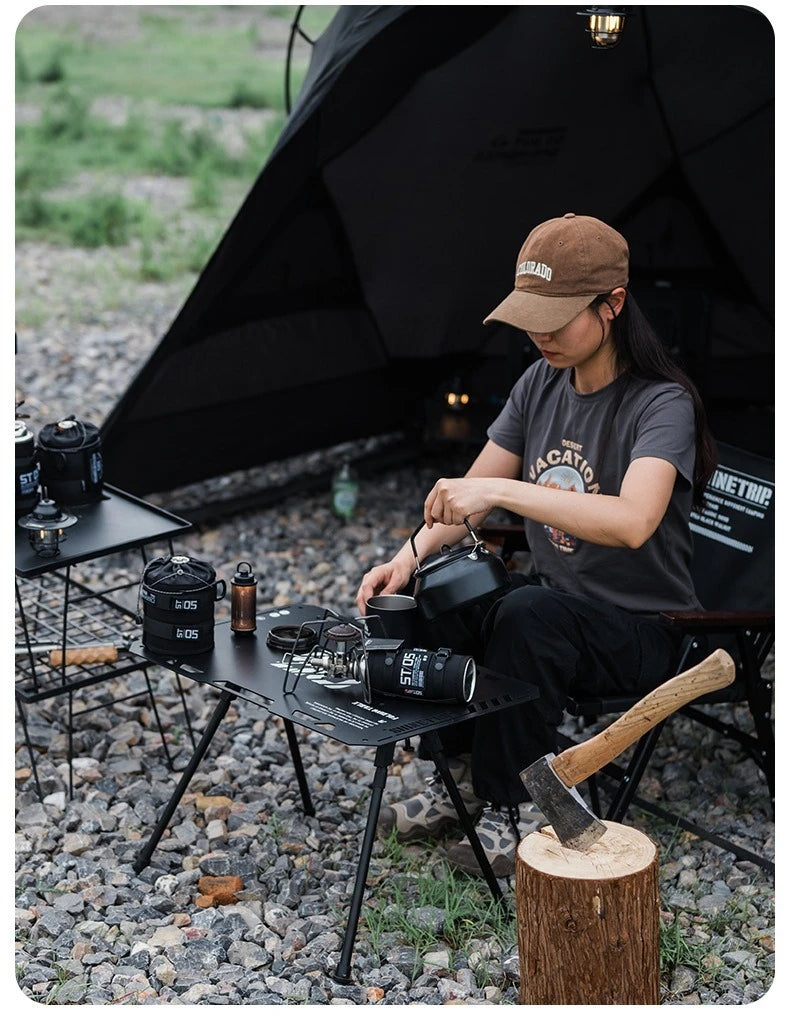 Blackened Gas Cylinder Protective Cover Outdoor Series Anti-Collision Camping Decoration Storage for Camping Gear