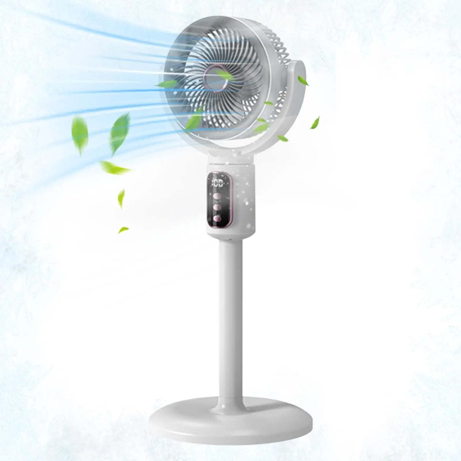 Air Circulation Fan Rechargeable Oscillating Fan Five Gear Adjustment Stand Fan Adjustable Height Household Air Circulation Fan