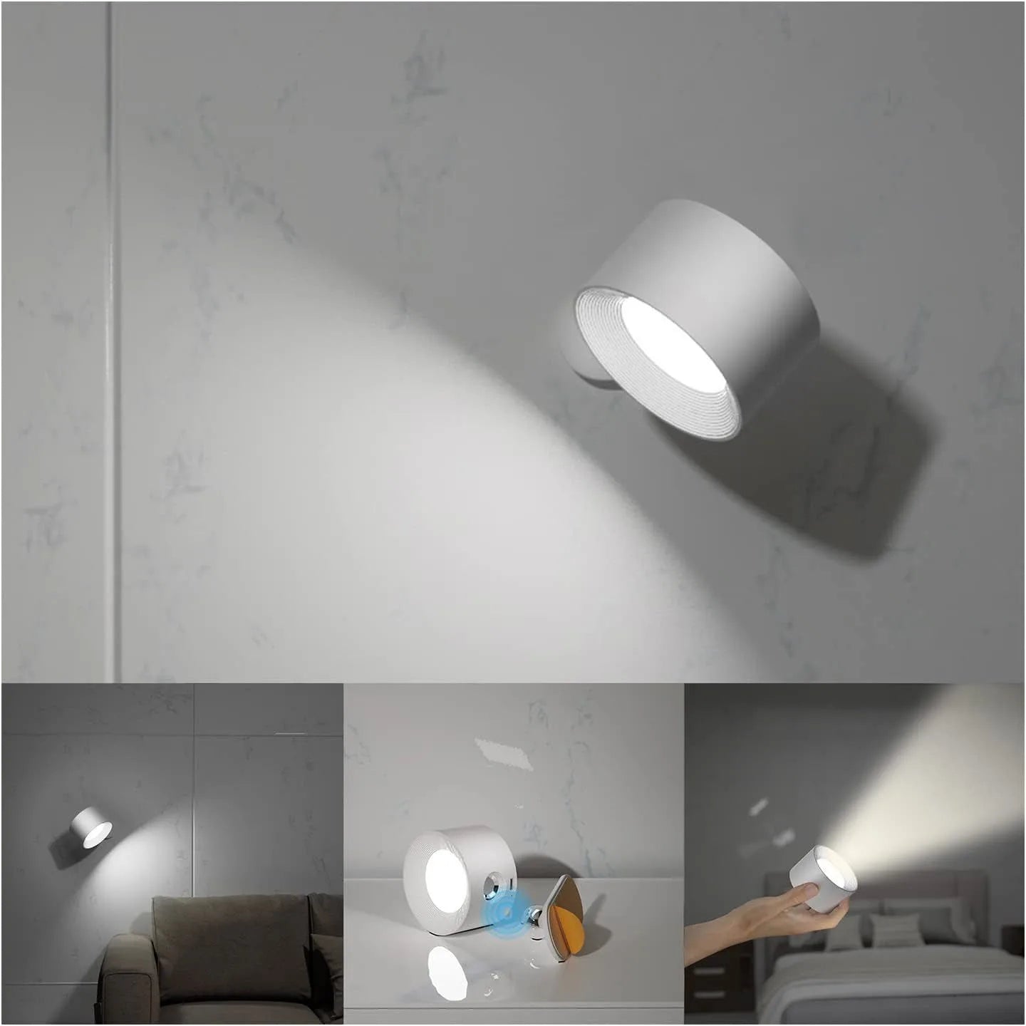 LED Wall Sconces light 3 Brightness Levels 3 Color Modes Wall Lights 2000mAh Battery Remote Control Home Lights Home Decor Items
