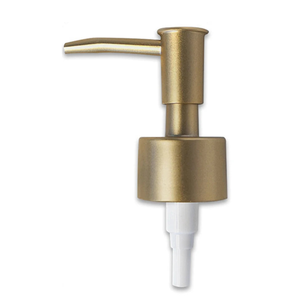 Stylish Soap Dispenser Pump Kitchen Bathroom ABS Plastic Messy Spills Tarnish Resistant Brushed Gold Thread Standard