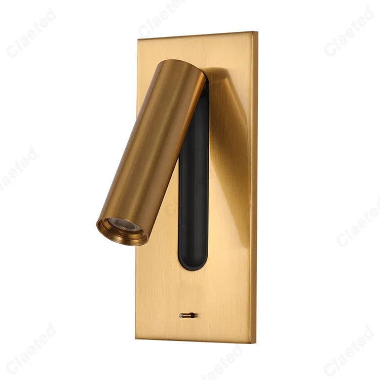 New LED Reading Wall Lamp with Switch and Adjustable Angle Hotel Room Home Bedroom Bedside Lighting Atmosphere Lamps