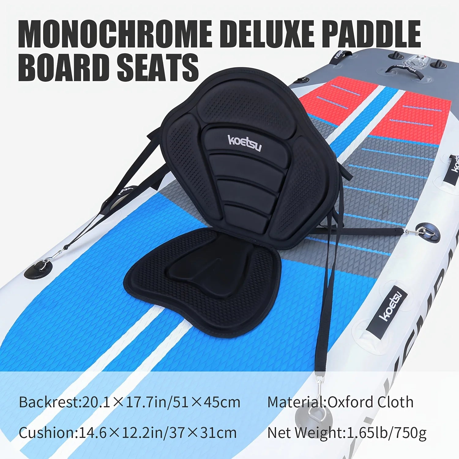 KOETSU Paddle Board Easy Seat Surfing SUP Paddle Board Rowing Board Canoe Portable Backrest Cushion