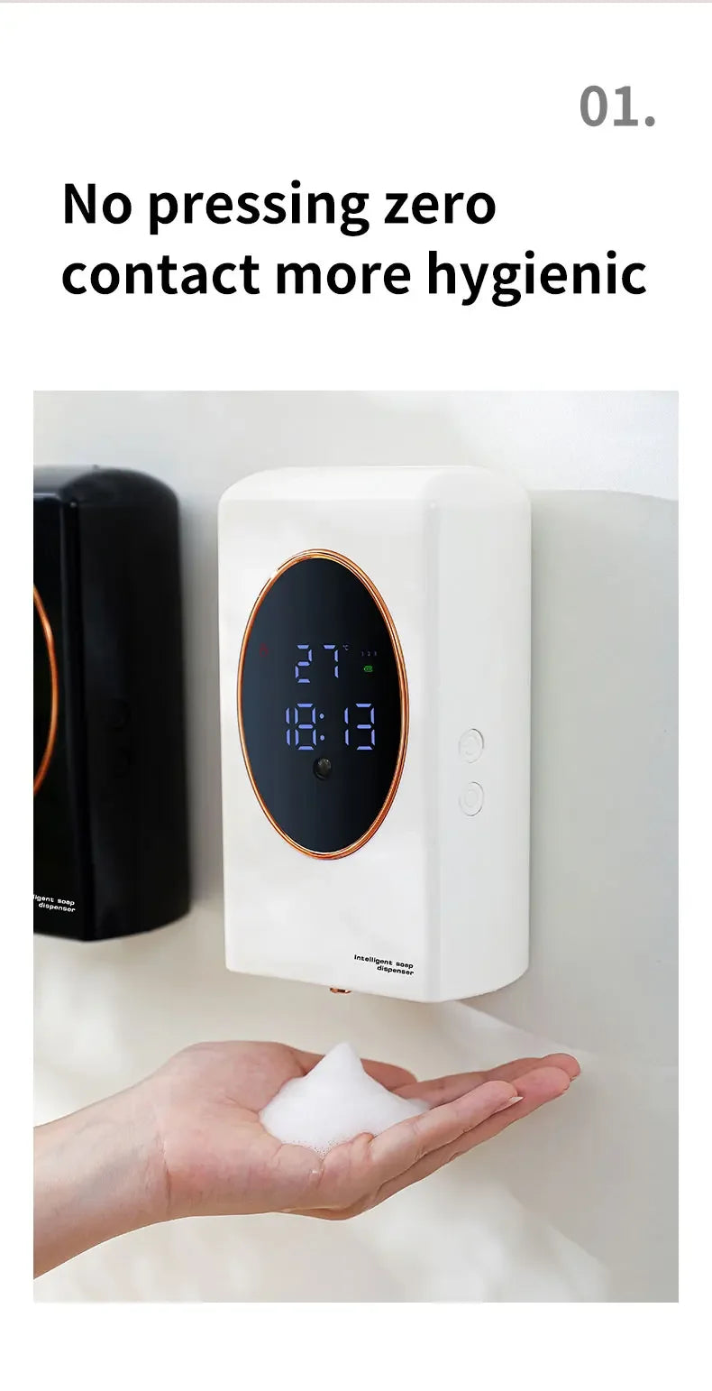 Automatic Soap Dispenser 480ml Smart Sensing Touchless Foam Soap Dispenser USB Recharging Wall Mounted for Bathroom and Kitchen