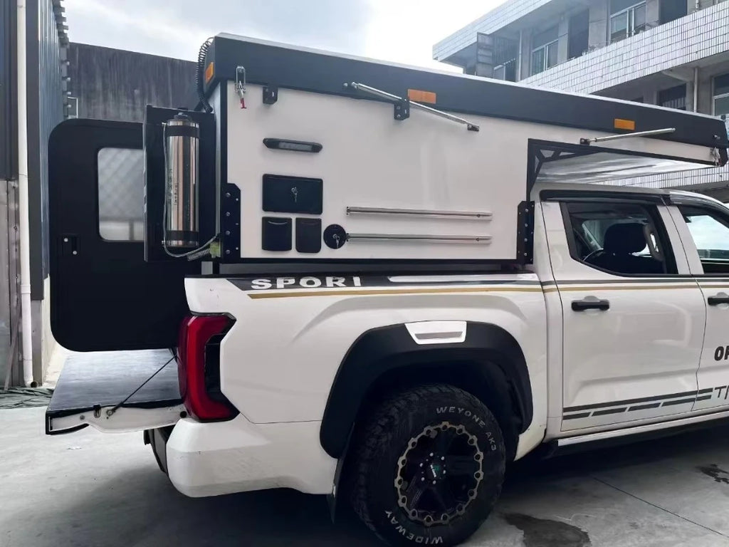 Stylish Comfort Pop Up Camper with Padded Mattresses and Privacy Screen Doors for Family Camping Custom