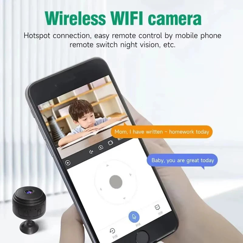 Mini WiFi 1080P Security Camera Wireless Monitoring Security Protection Remote Monitor Surveillance Camcorders For Infants Pets