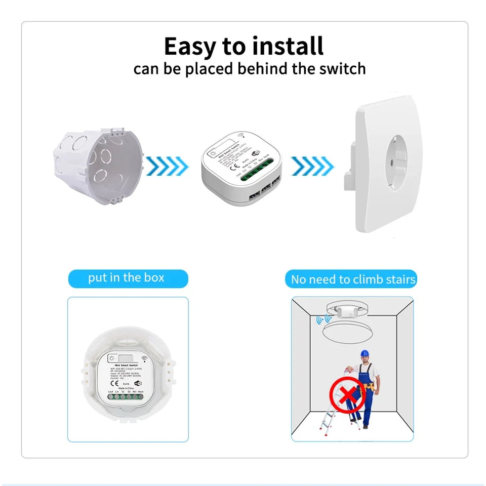 Smart Wifi Wireless Switch RF433 Self-Powered Push Button Wall Panels Remote Controller Light Switch Waterproof Wall Switches