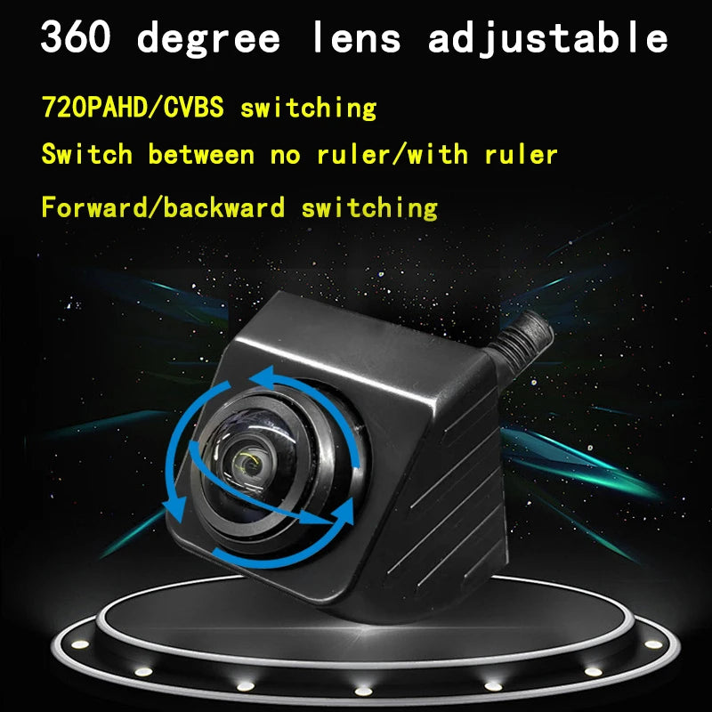 Car Rear View Camera AHD CVBS 720P HD Reversing Image 12V 170° Wide Angle Night Vision Adjustable Fisheye Len Car Vehicle Camera