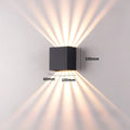 Modern Outdoor Wall Light Decoration Sconces Waterproof Balcony LED Lighting Fixture Black Sqaure Up Down Light Adjustable Angle