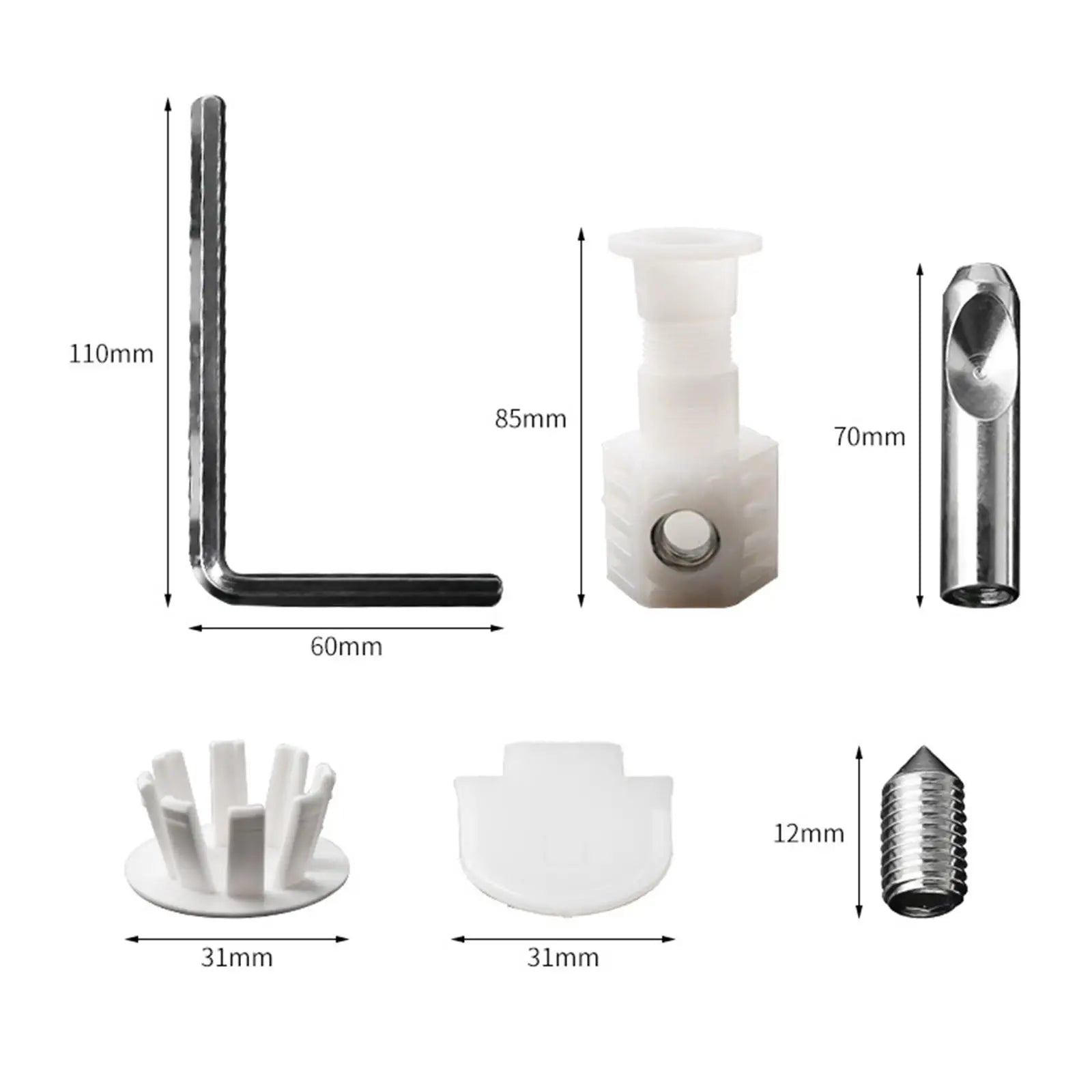 Wall Mounted Toilet Bowls Fixing Kits Repair Screws Toilet Bowl Accessory Fixtures Fixing Bolts Fittings for Bathroom