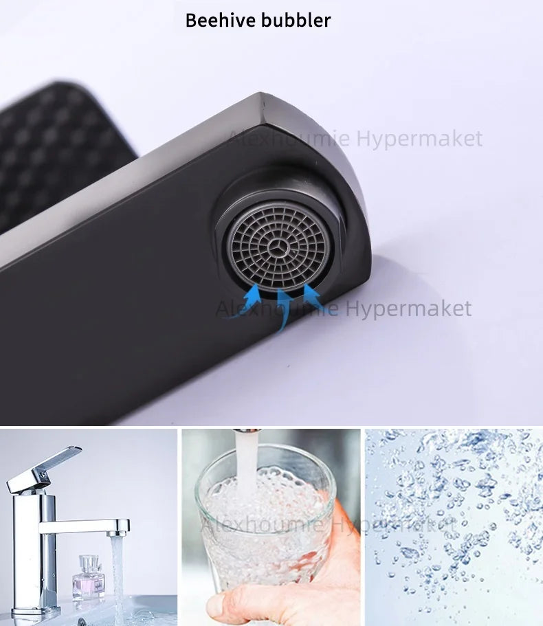 Bathroom Water Tap Washroom Faucet Deck Mounted Single Hole Single Handel Hot and Cold Water Mixer