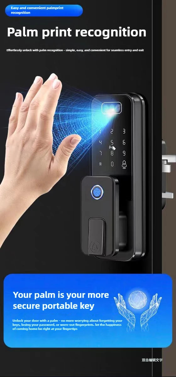 Waterproof 3D Face Recognition Outdoor Gate Fingerprint Lock Tuya WiFI App Passcode Rfid Card Keyless Electronic Smart Door Lock