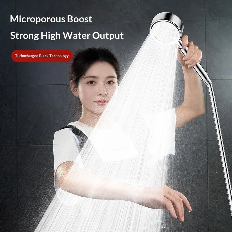 304 Stainless Steel Thermostatic Rainfall Shower Set High Pressure Wall Mounted Bathroom Mixer Tap Handheld Circular Square