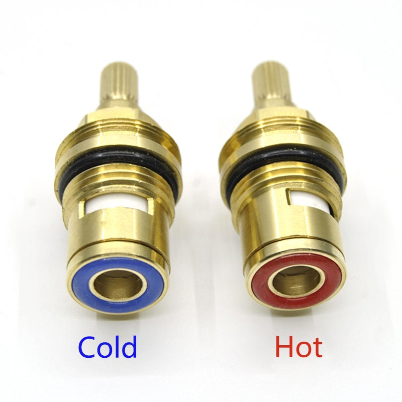 1/2" Replacement Brass Ceramic Disc Tap for VALVE Quarter Turn Cartridges Gland Insert 20 Teeth Bathroom Faucet Accessor