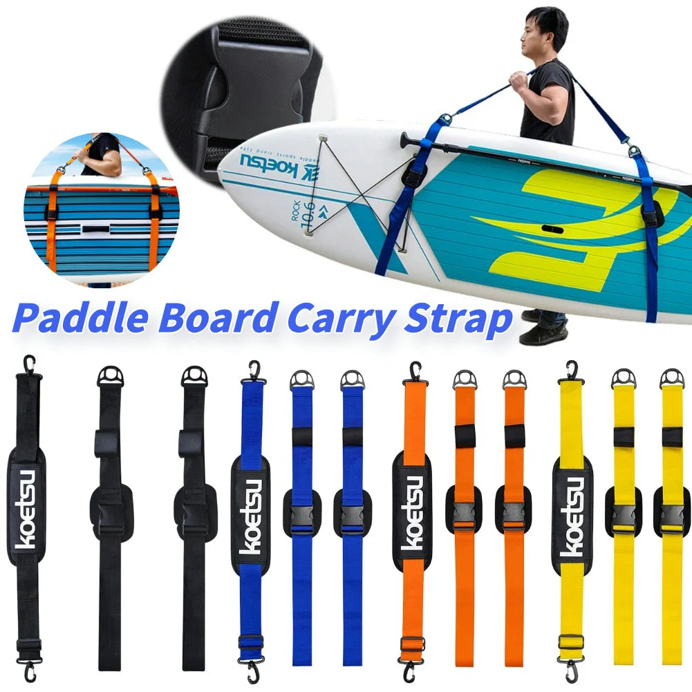SUP Carrying Strap Adjustable Surfboard Shoulder Strap Stand Up Surf Paddle Board Carrier for Paddleboards Surfboards Longboards