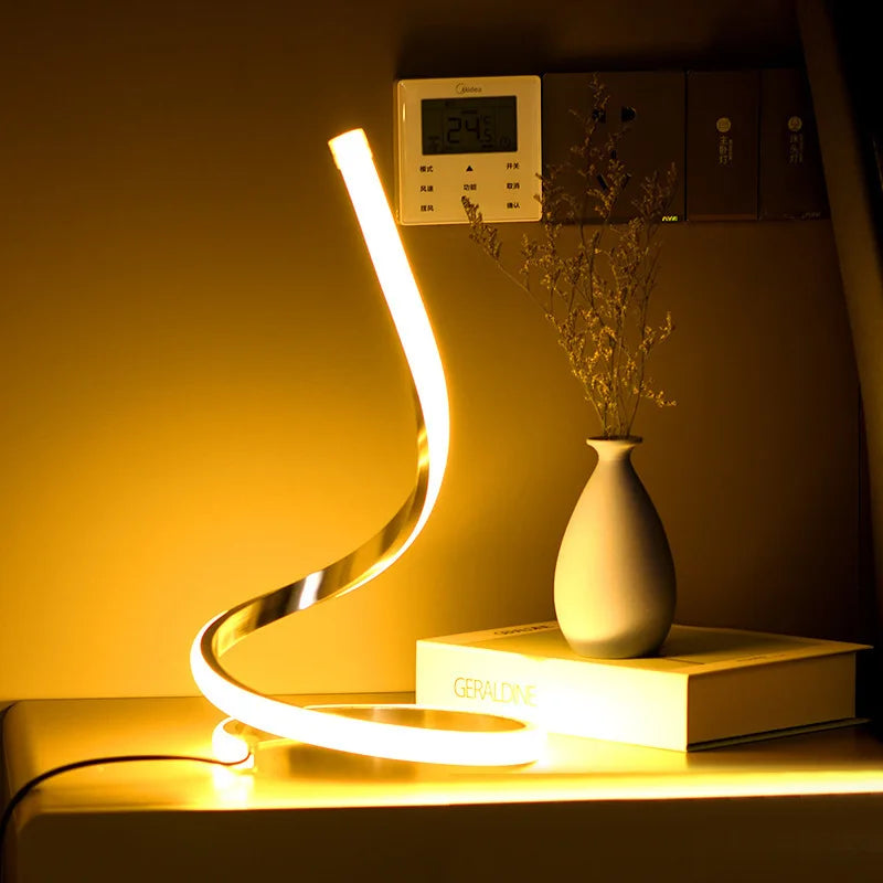 Modern Led Table Lamps Art Acrylic Metal Reading Desk Lamps Bedroom  Bedside  Living Room Study Decorative US/EU Night Lights