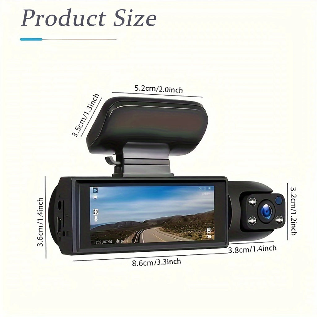 3 Camera Dash Cam For Car Camera 1080P Video Recorder Car DVR Front Rear View Camera Night Vision Black Box Car Accessories