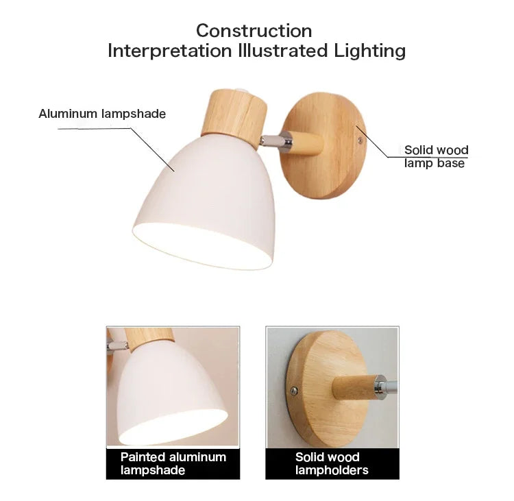 Modern Minimalism Design Iron Art Circular Adjustable Home Hotel Bedroom Wall Light LED Reading Light Balcony Living Room