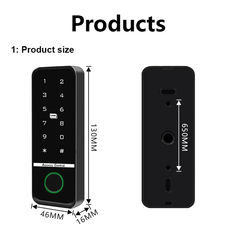 Tuya Smart Door Lock Fingerprint Access Control Home Security Electronic Gate Opener RFID Keypad Biometric Digit Magnetic Reader