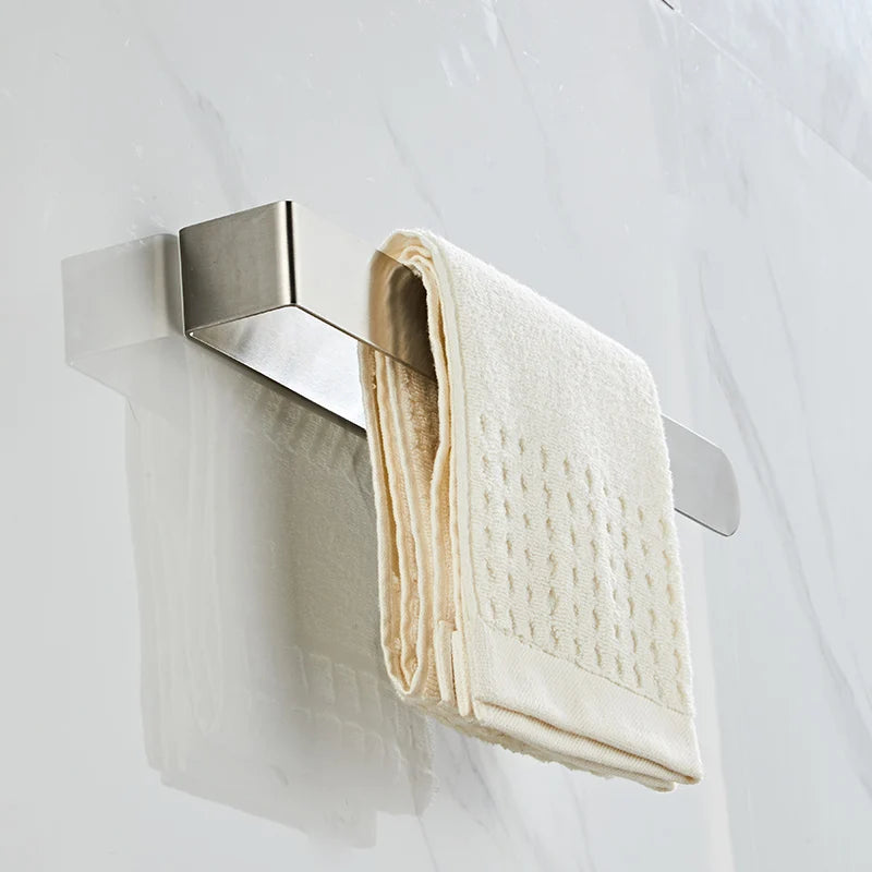 Towel Rack Non-punched Towel Rack Bathroom Rack Self-adhesive Bathroom Kitchen Towel Hand Towel Rack Household Items