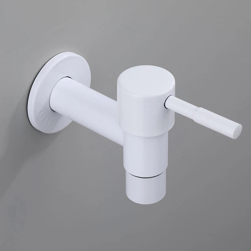 Wall Mounted Faucet Single Cold Sink Tap Black Water Tap for Bathroom Washing Machine Sink Mop Pool