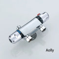 Chrome Brass Thermostatic Shower Faucet Mixer Valve Dual Handle Temperature Control Valve Bathroom Bathtub Tap Wall Mounted G1/2