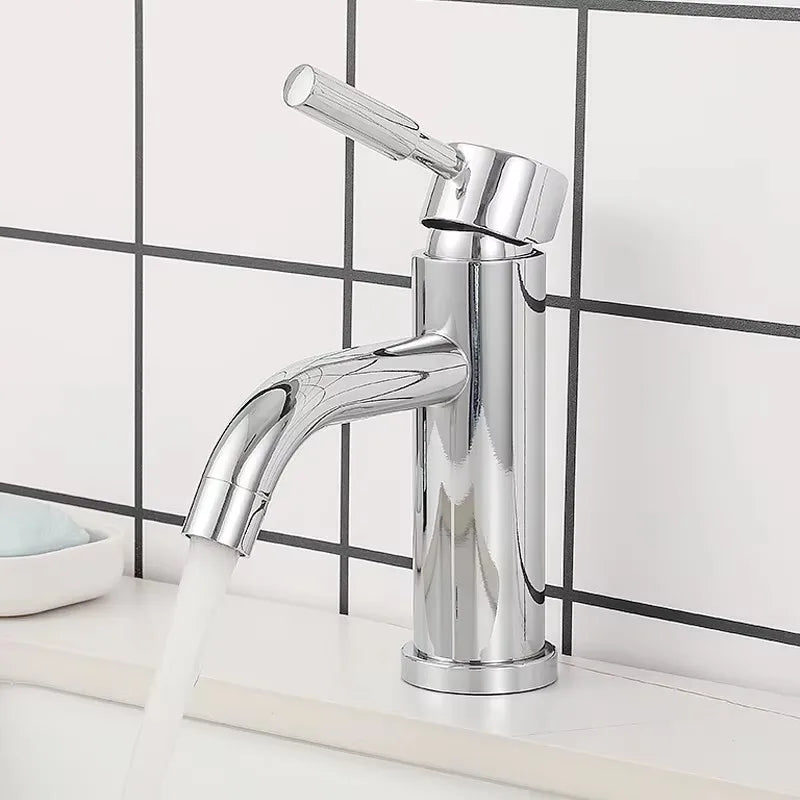 Black Basin Faucet Stainless Steel Bathroom Sink Faucet Washbasin Tap Hot Cold Water Sink Mixer Bathroom Crane Tap