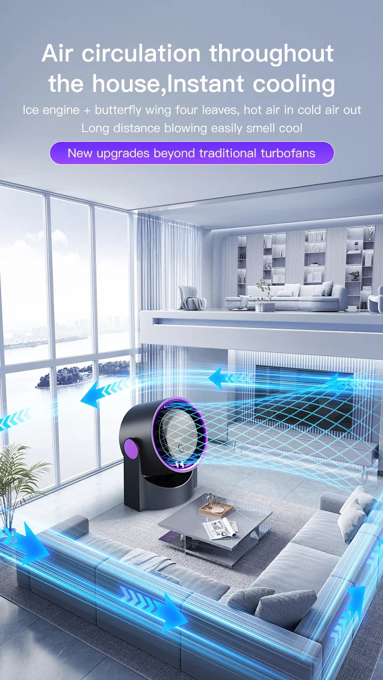 Multi-function electric fan air circulator, wireless portable home silent ventilator desktop wall ceiling fan, air cooler