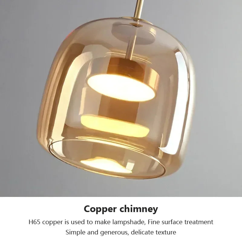 Modern Glass Pendant Light luxury Deco Nordic Led Hanging Light Fixtures  Modern Luminaire Suspension lamp