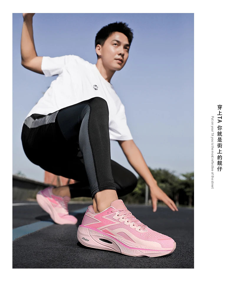 Running Shoes Carbon Board Speciality Marathon Men Sports Breathable Lightweight Women's Comfortable Athletic Nonskid Sneakers