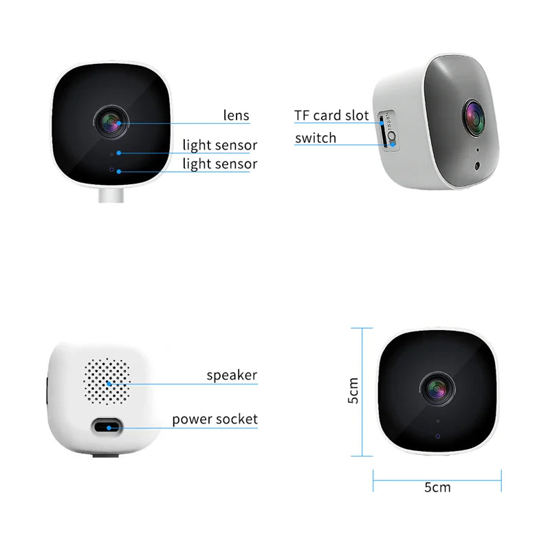 Window Camera Replaces Outdoor Cameras 2.4/5GHz WiFi Camera 3MP Resolution Full-Color Night Vision Through Window Mini Camera