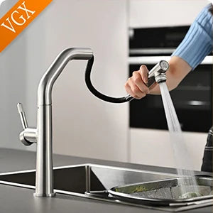 VGX Luxury Gold Bathroom Faucets High Basin Mixer Tall Sink Faucet Gourmet Washbasin Tapware Hot Cold Water Tap Brass Chrome