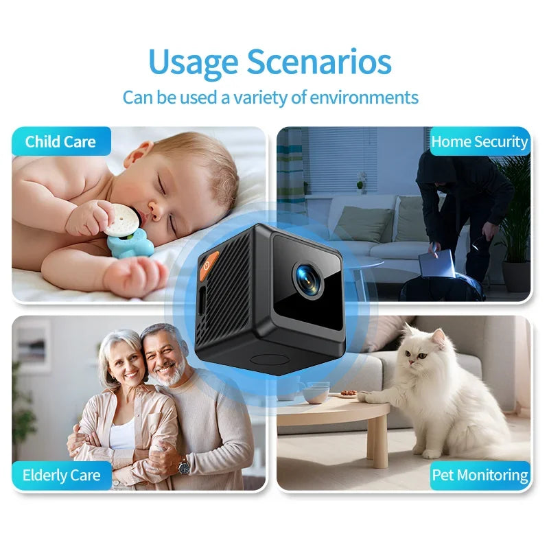 W02 1080P mini security protection home night vision surveillance Outdoor camping WIFI Subminiature smart home camera cctv video