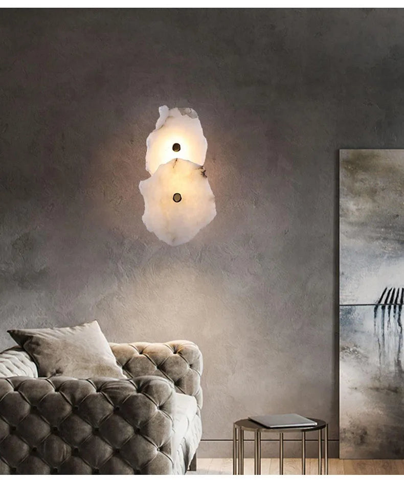 Modern Light Luxury Marble Wall Lamp Bedroom Bedside Tv Background Aisle Corridor Lighting