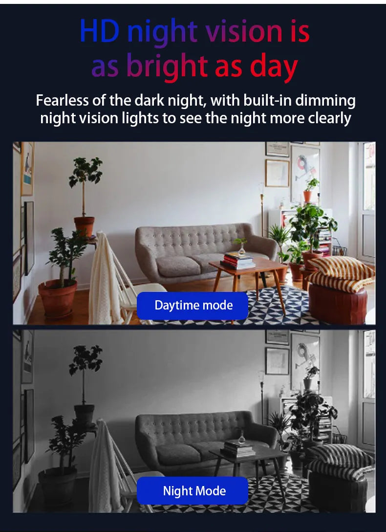 HD Mini Wireless WiFi Infrared Night Camera Home Indoor Wireless Remote Monitoring Camera Remote Network Portable Security Camer