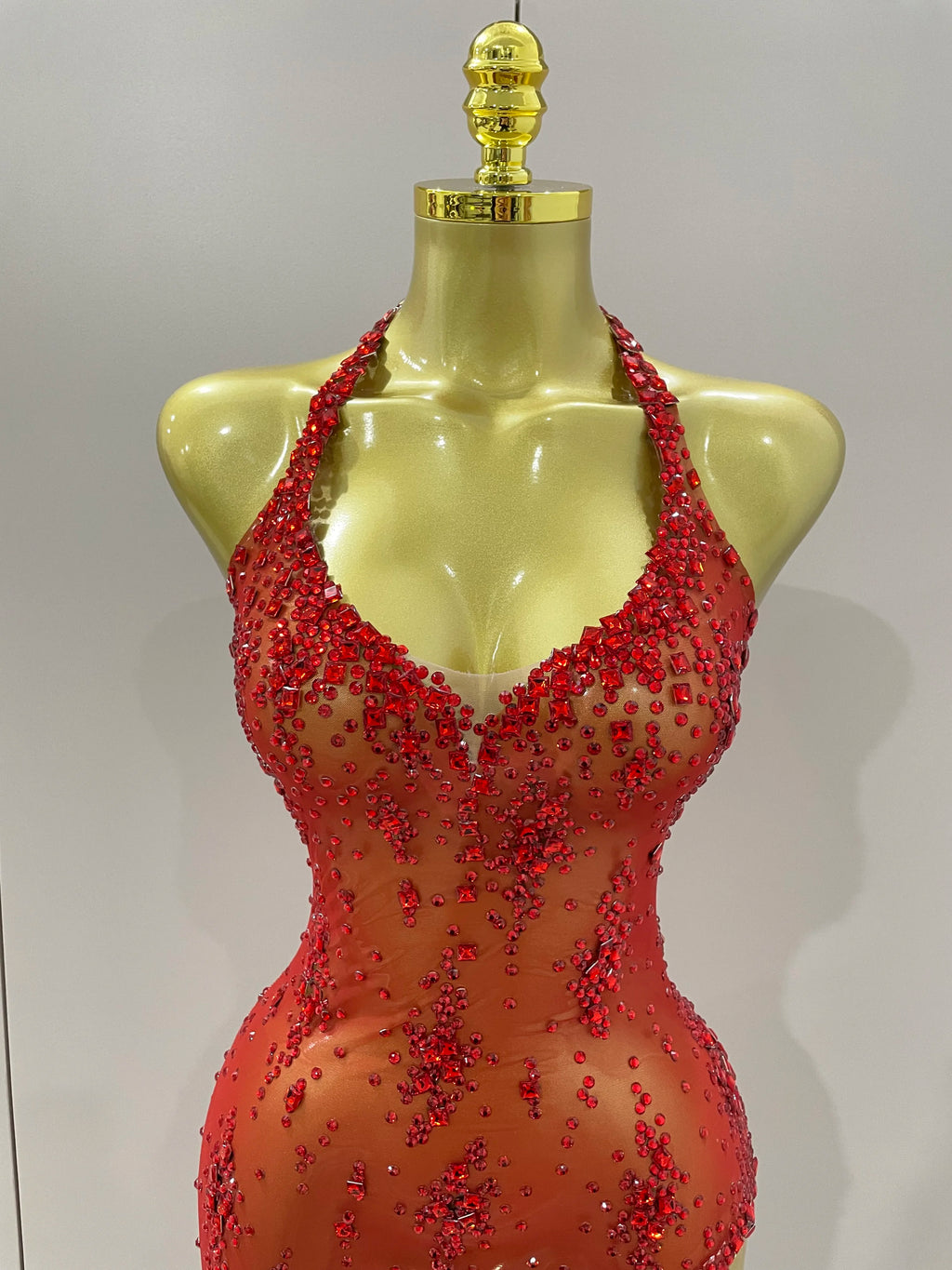 2025 New Sparkly Rhinestone V Neck Stretch Mesh Sexy See Through Dress Women Elegant Party Celebrate Perform Costume Stage Outfi