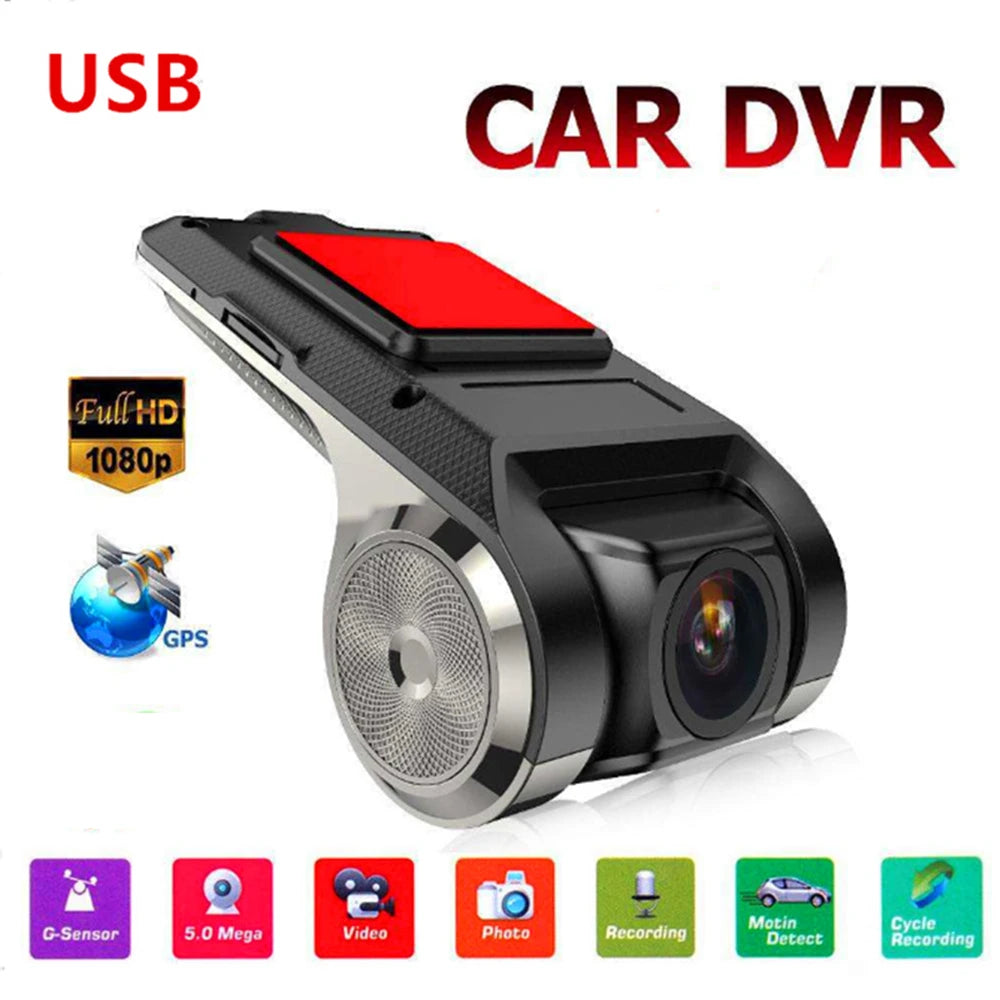HD 1080P Car DVR Camera Android USB Video Recorder G-Sensor Night Vision Dash Cam 170° Wide Angle Car Recorders Registrator